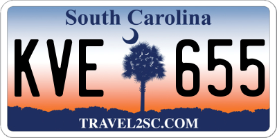 SC license plate KVE655