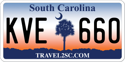 SC license plate KVE660