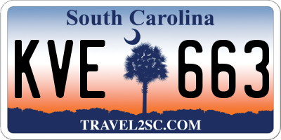 SC license plate KVE663