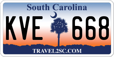 SC license plate KVE668