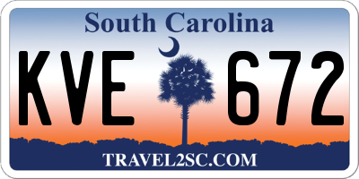 SC license plate KVE672