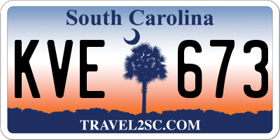 SC license plate KVE673