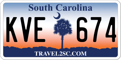 SC license plate KVE674