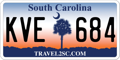 SC license plate KVE684