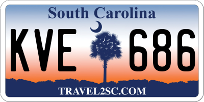 SC license plate KVE686