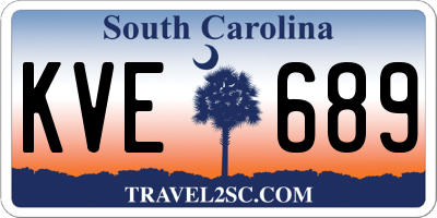 SC license plate KVE689
