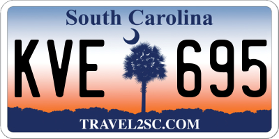 SC license plate KVE695