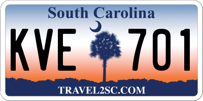 SC license plate KVE701