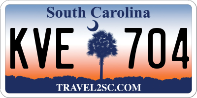 SC license plate KVE704