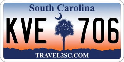 SC license plate KVE706
