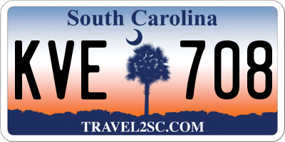SC license plate KVE708