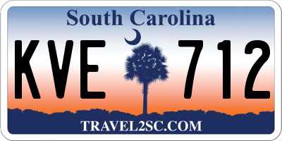 SC license plate KVE712