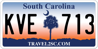 SC license plate KVE713