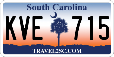SC license plate KVE715