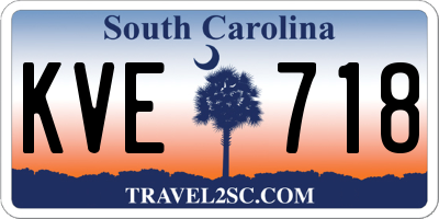 SC license plate KVE718