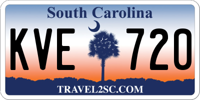 SC license plate KVE720