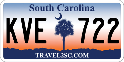 SC license plate KVE722