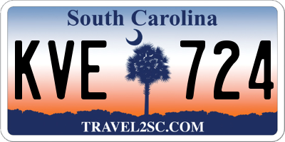 SC license plate KVE724