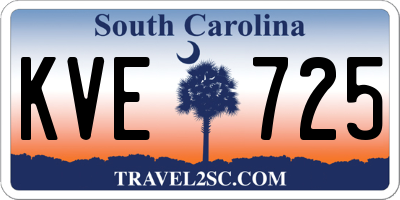 SC license plate KVE725