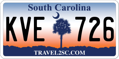 SC license plate KVE726