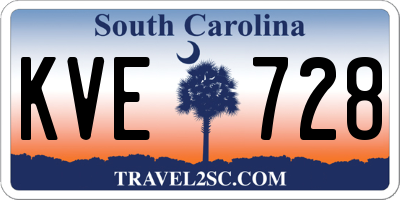 SC license plate KVE728