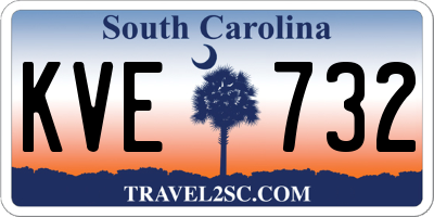 SC license plate KVE732