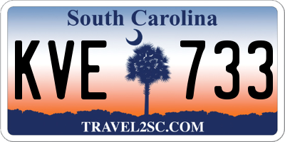 SC license plate KVE733