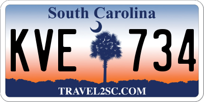 SC license plate KVE734