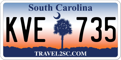 SC license plate KVE735