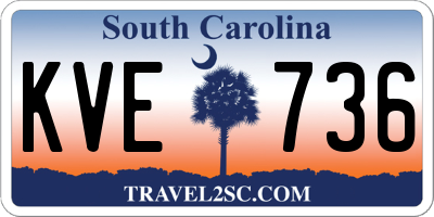 SC license plate KVE736