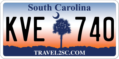 SC license plate KVE740