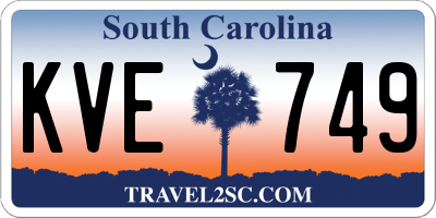 SC license plate KVE749