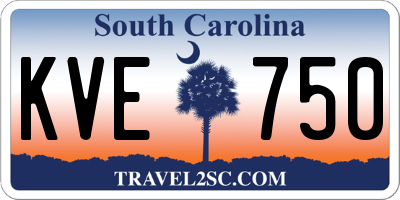 SC license plate KVE750