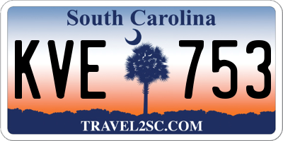 SC license plate KVE753
