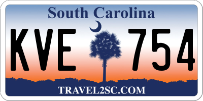 SC license plate KVE754