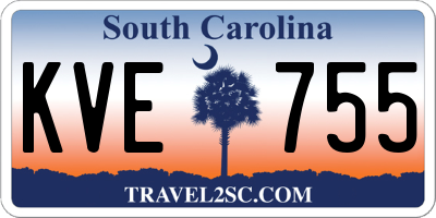 SC license plate KVE755