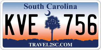 SC license plate KVE756