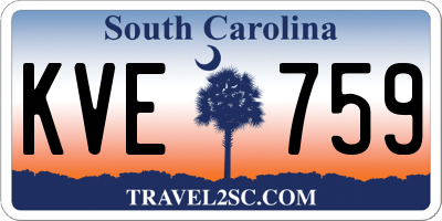 SC license plate KVE759