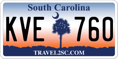 SC license plate KVE760