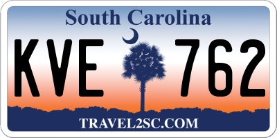 SC license plate KVE762
