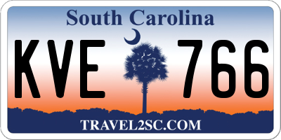SC license plate KVE766