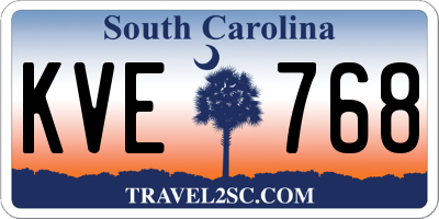 SC license plate KVE768