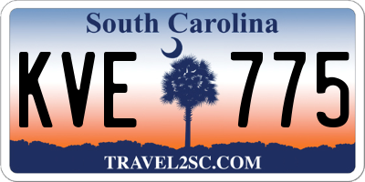 SC license plate KVE775