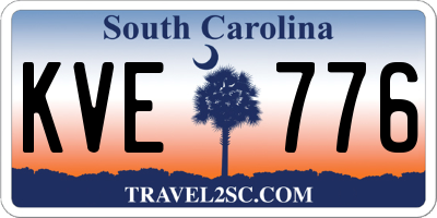 SC license plate KVE776