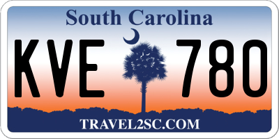 SC license plate KVE780