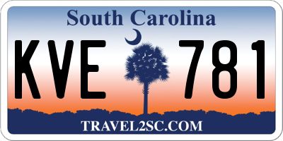 SC license plate KVE781