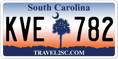 SC license plate KVE782