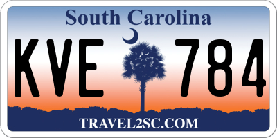SC license plate KVE784