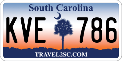 SC license plate KVE786