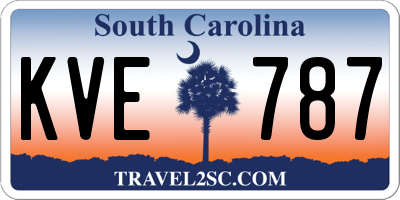 SC license plate KVE787